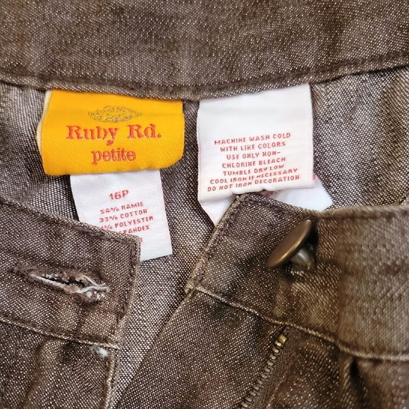 Ruby Rd. Charcoal Pants - Picture 2 of 4